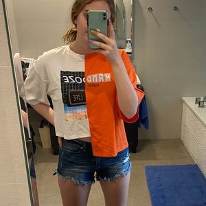 Half and half t shirt